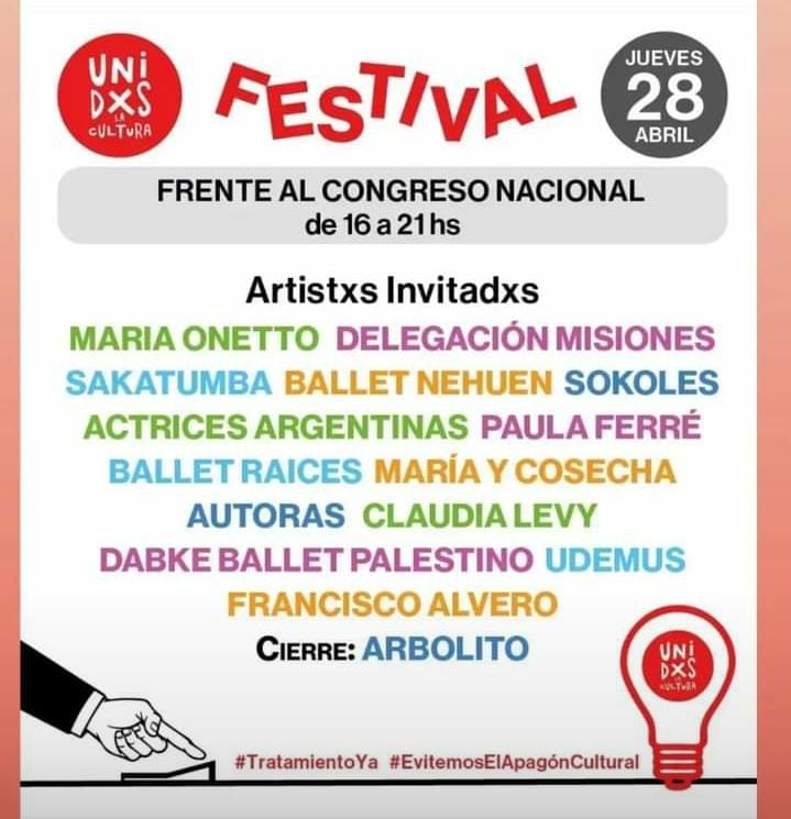 Festival frente al Congreso en defensa de la soberanía cultural