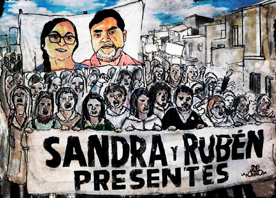 El-Argentino-Mural Sandra y Rubén presentes
