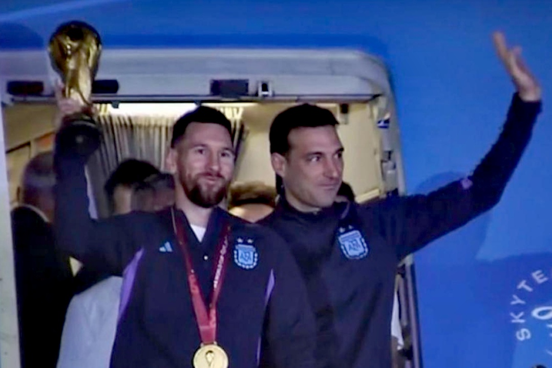 El-Argentino-la Selección llegó a la Argentina
