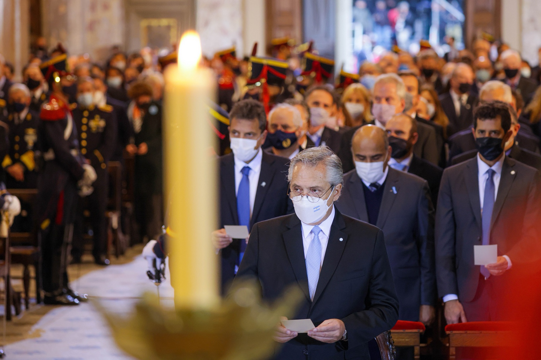 El-Argentino-#25M: Alberto Fernández y el cardenal Poli comparten su último Tedeum.