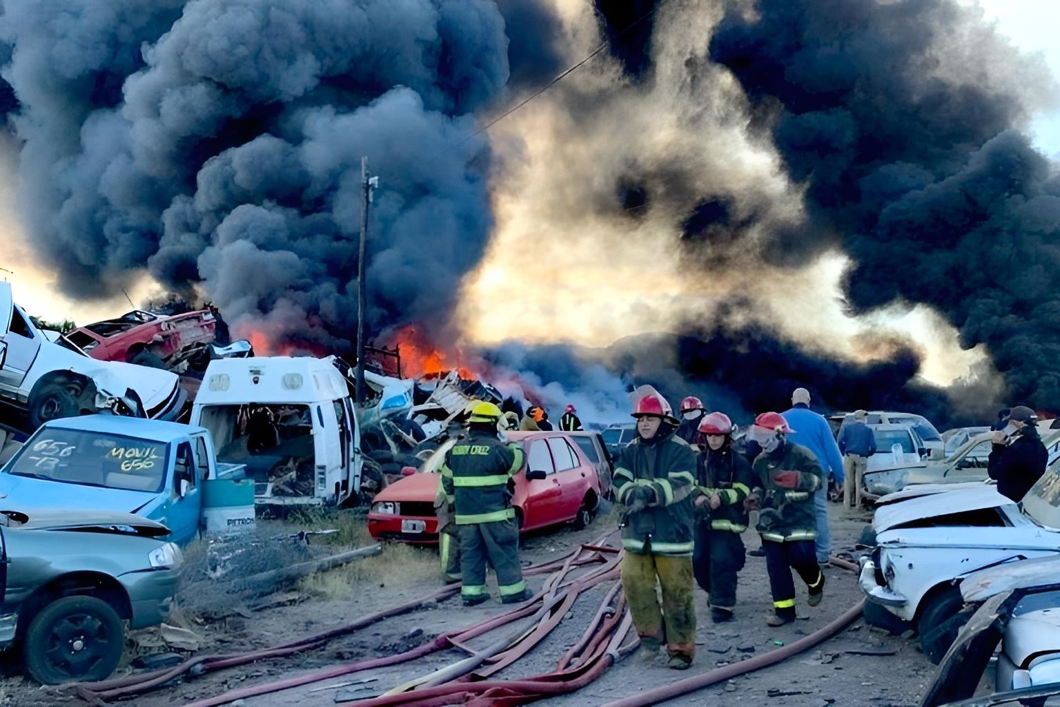 El-Argentino-Incendio en playa de infractores de Mendoza.
