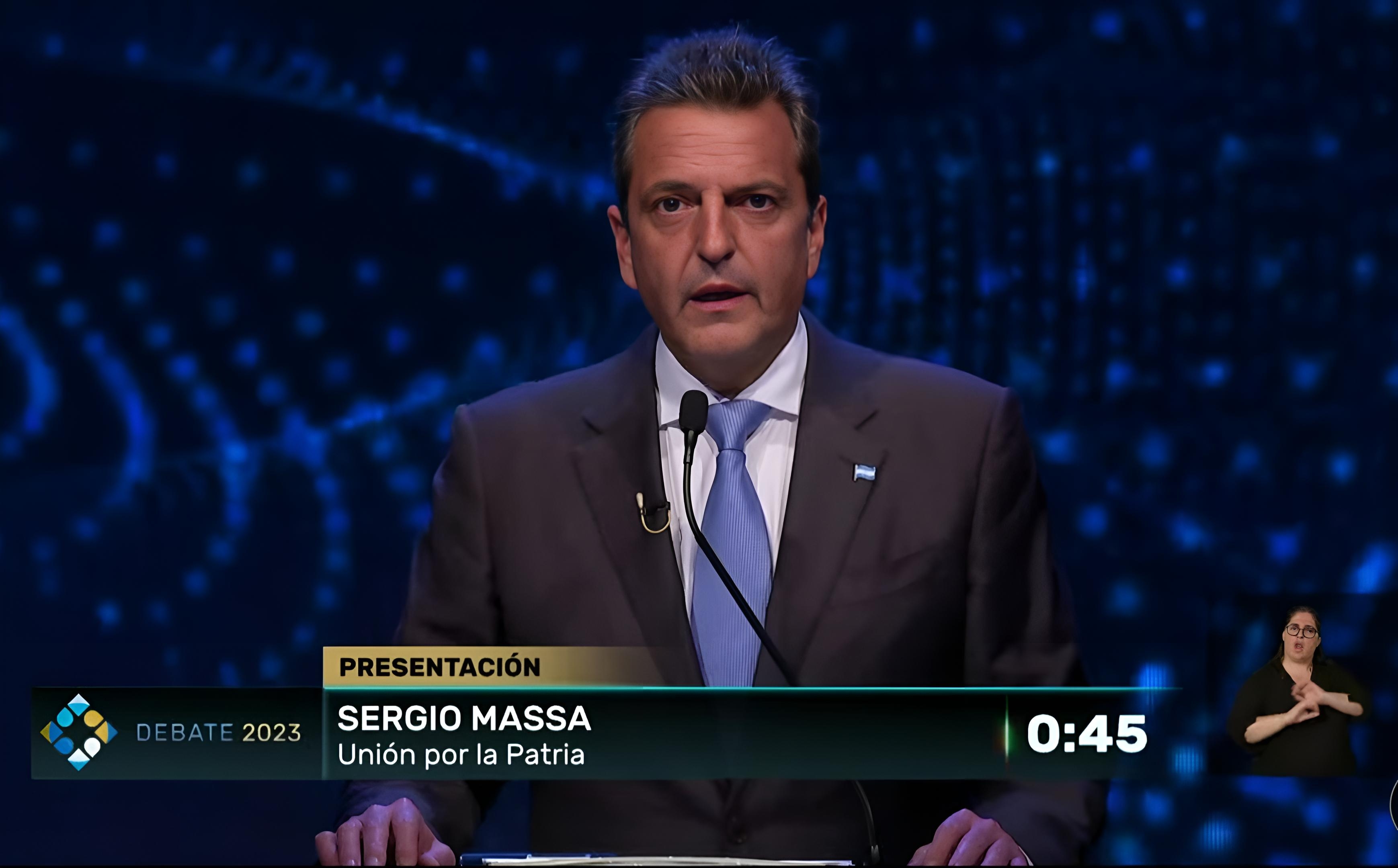 El-Argentino-Sergio Massa-Debate presidencial.