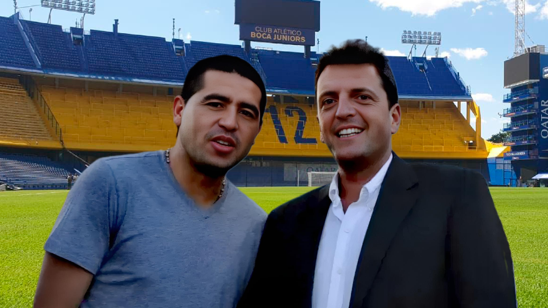 El Argentino-Sergio Massa-Juan Román Riquelme.