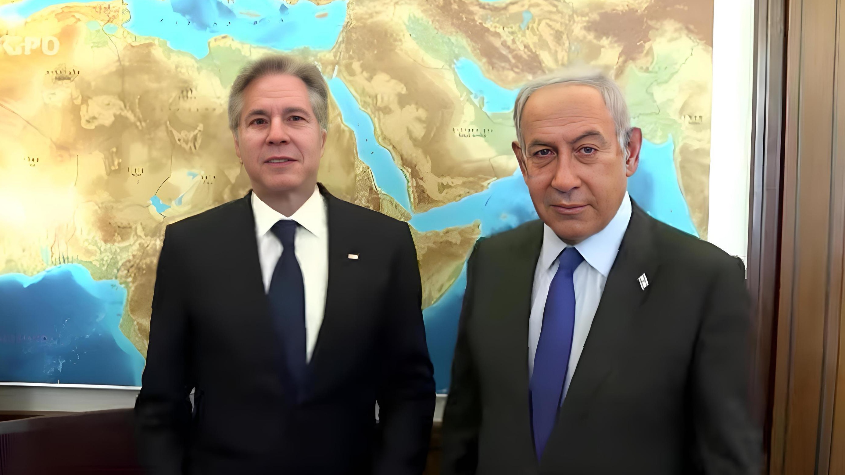 El-Argentino-Blinken junto a Netanyahu.
