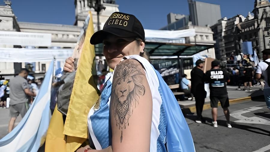El-Argentino-Simpatizantes de Milei en el Congreso.