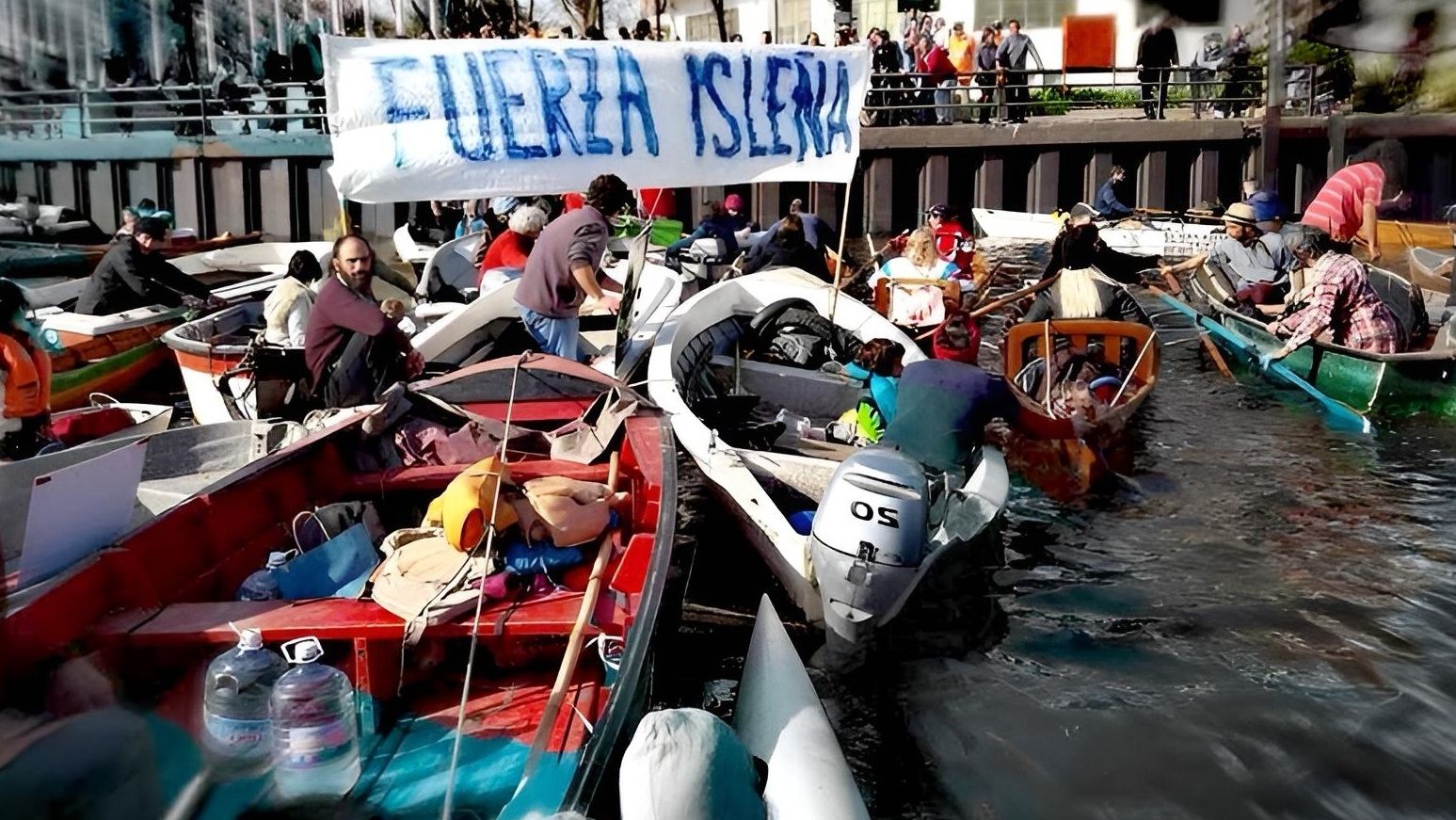 El-Argentino-Río Tigre-Protesta-Corte de río en Tigre.