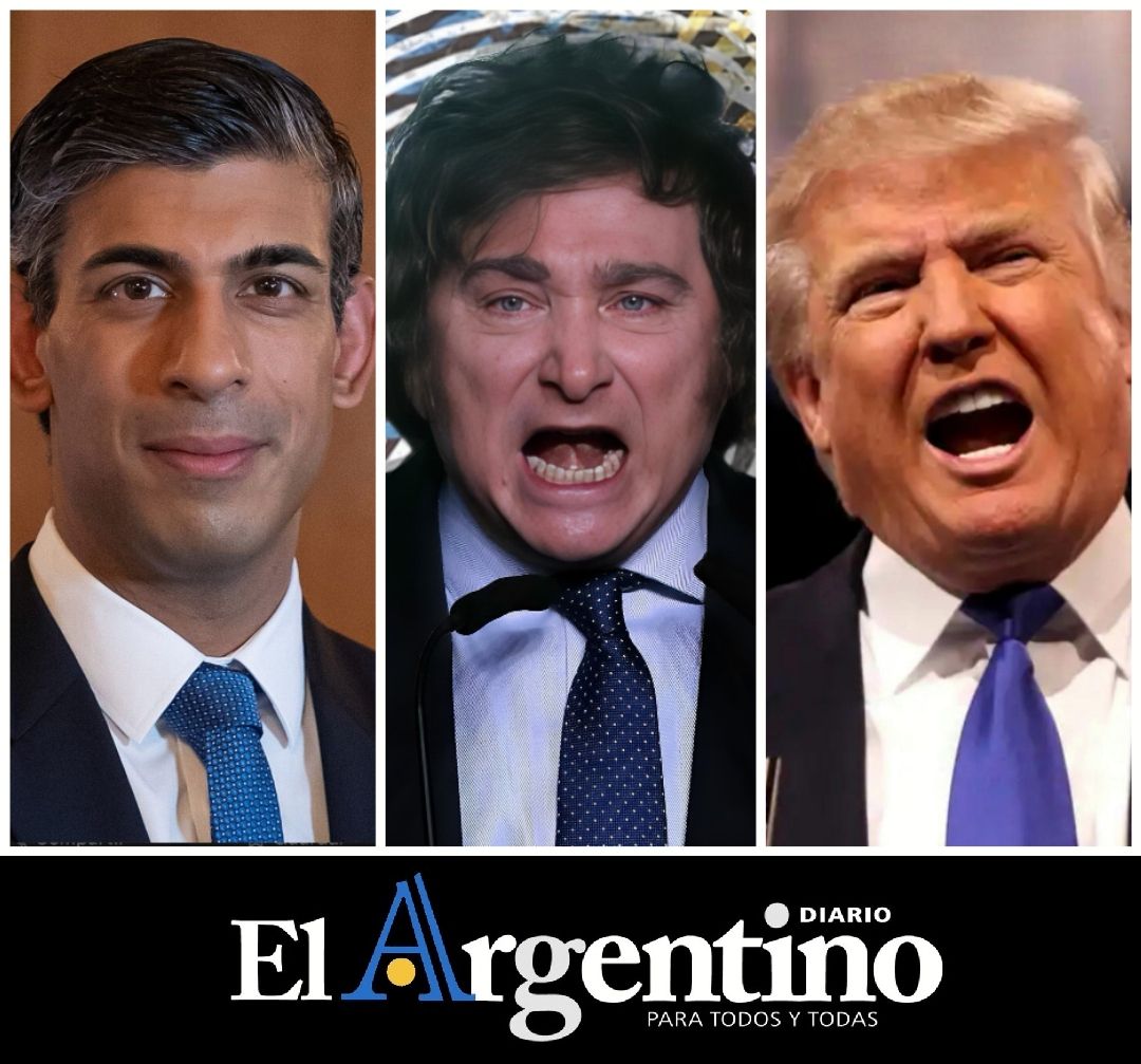 El-Argentino-Diario-Qué vincula a Javier Milei con Donald Trump y Rishi Sunak.
