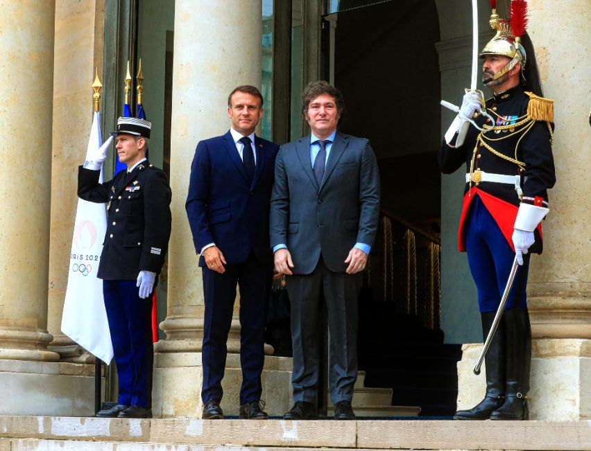 El Argentino Diario-Emmanuel Macron-Javier Milei.