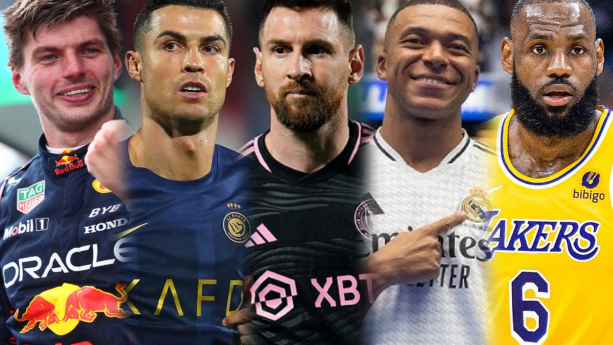 El Argentino Diario-Verstappen-Ronaldo-Messi-Mbappé-Lebron.