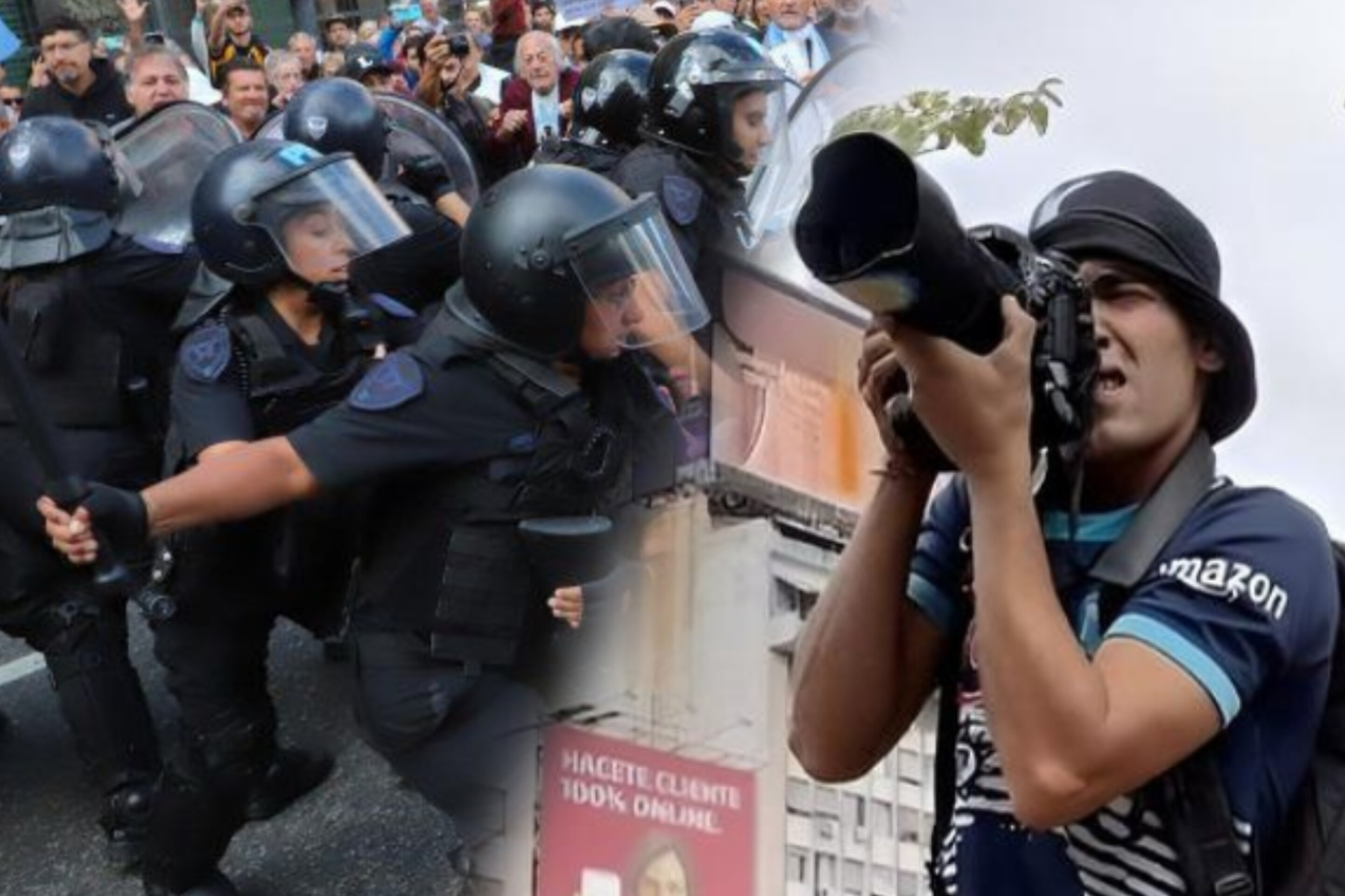 El Argentino Diario-Represión en la marcha de los jubilados en el Congreso-El fotógrafo Pablo Grillo.