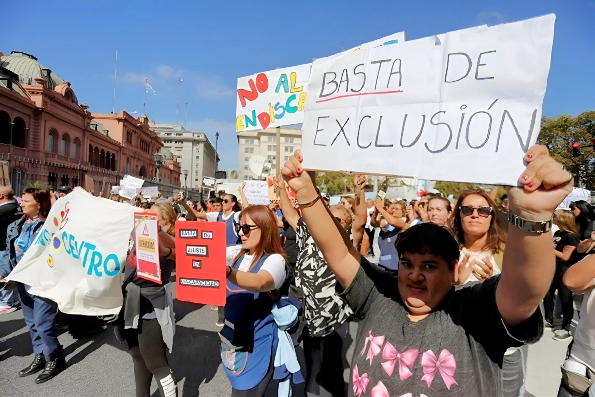 El Argentino Diario-Movilización contra el recorte a discapacitados.