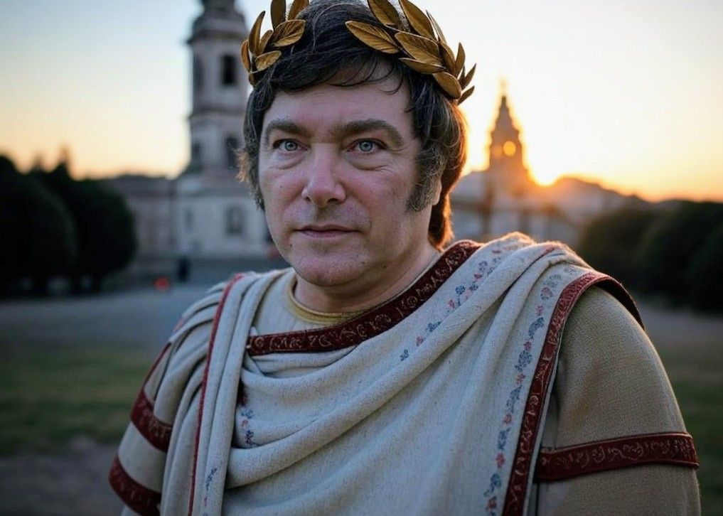 El Argentino Diario-Javier Milei emperador romano.