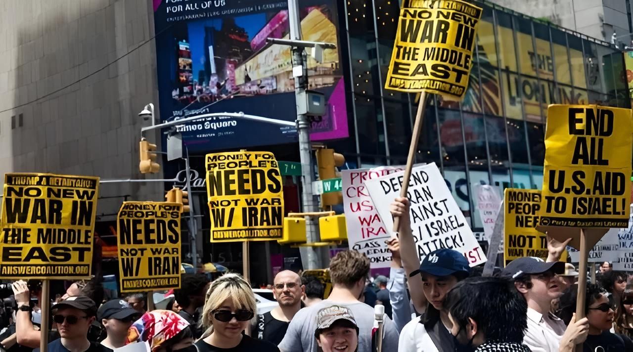 El Argentino Diario-Manifestaciones en EEUU contra la guerra con Irán.