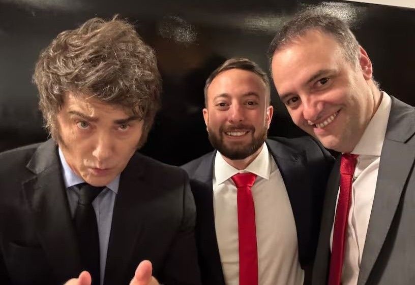 El Argentino Diario-Javier Milei-Agustín Laje Manuel Adorni.