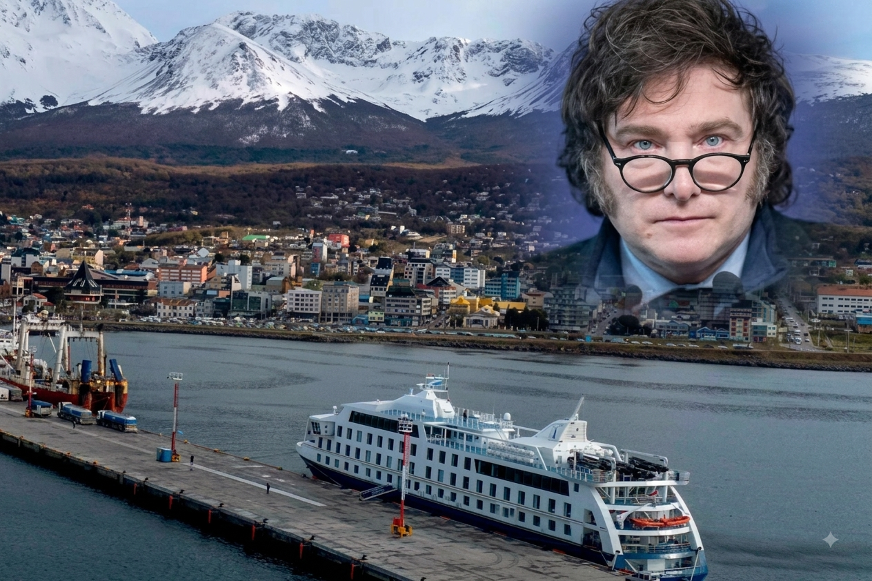 El Argentino Diario-Puerto de Ushuaia-Javier Milei.