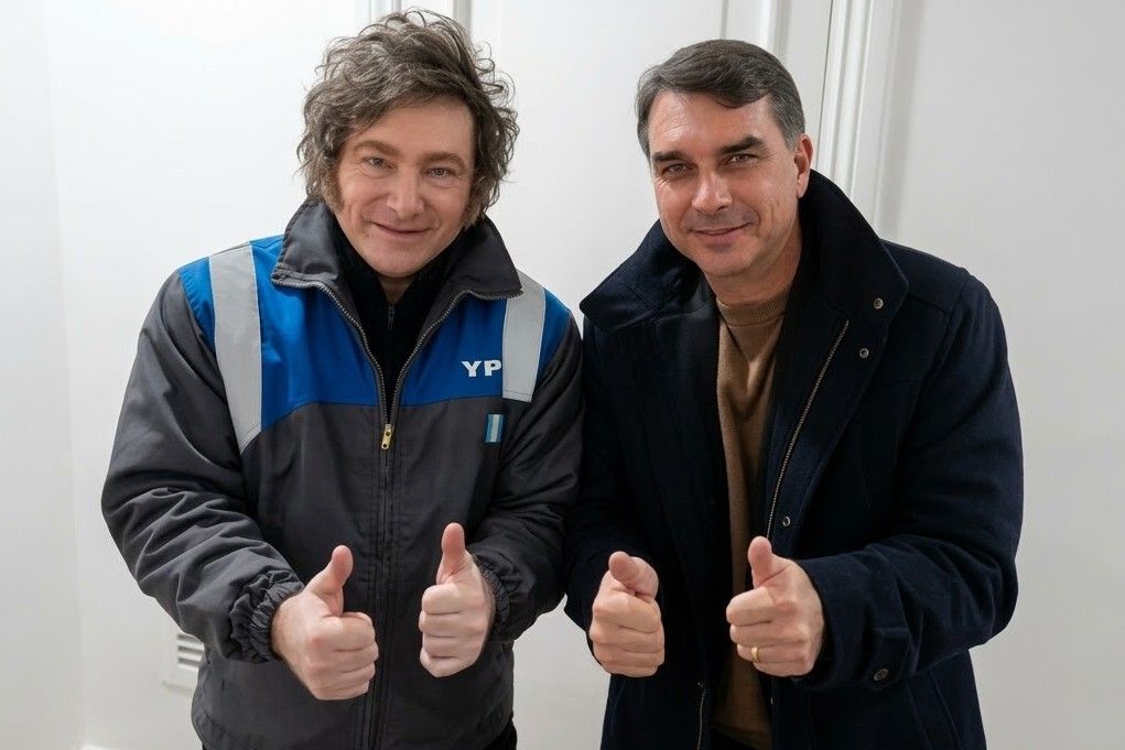 El Argentino Diario-Javier Milei-Flavio Bolsonaro.