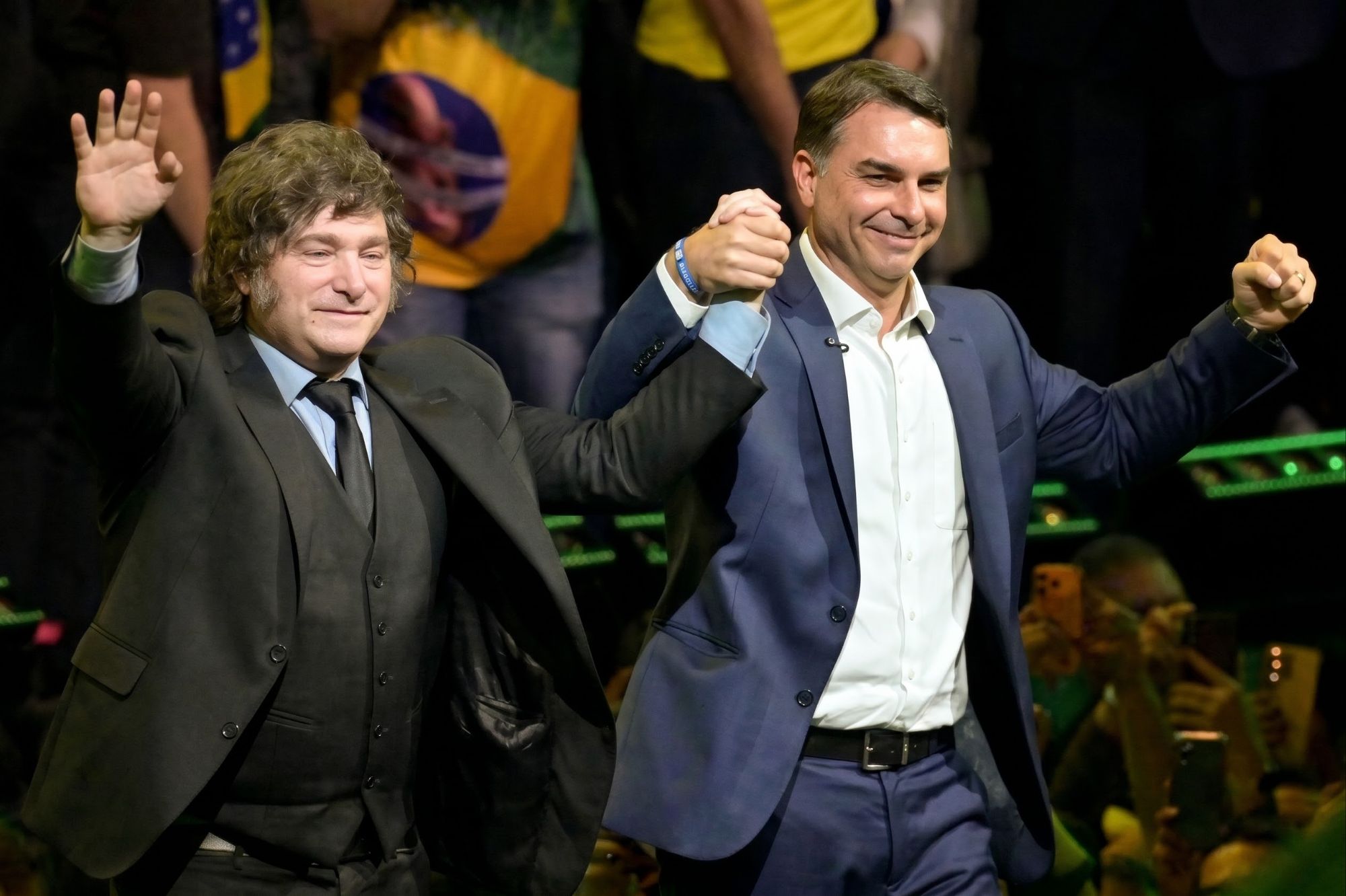 El Argentino Diario-Javier Milei-Flavio Bolsonaro.