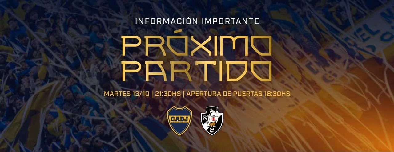 Placa oficial de Boca Juniors del partido ante Vasco da Gama