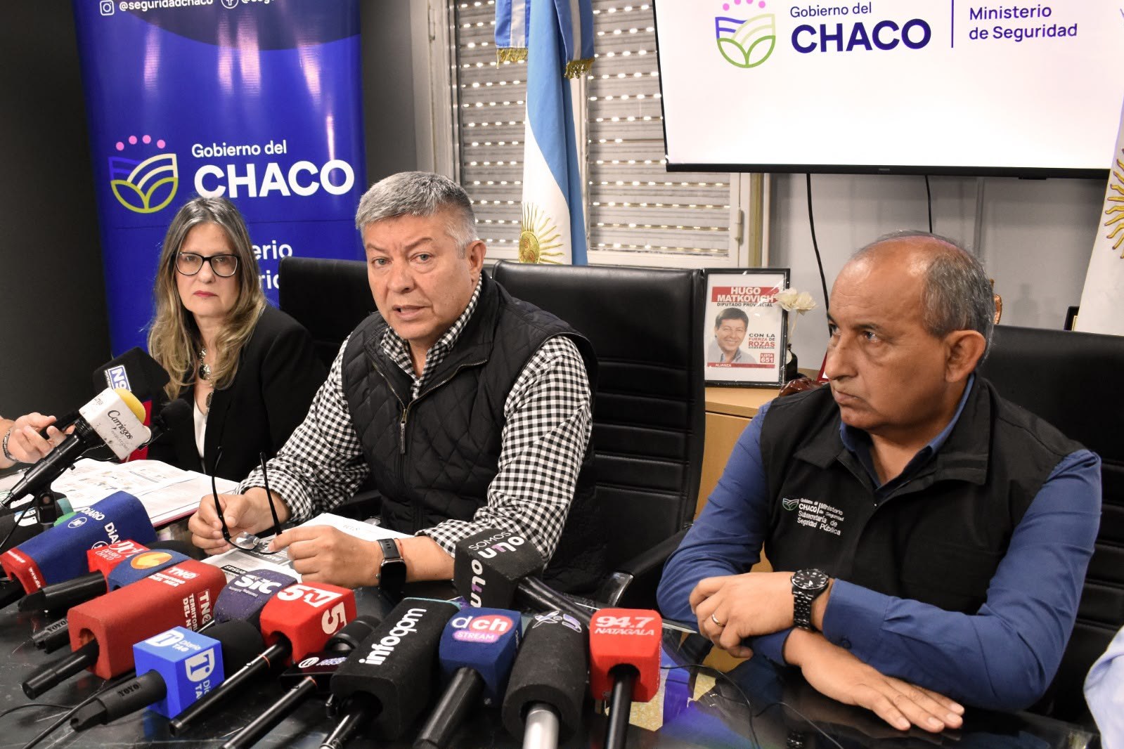Conferencia de prensa del Ministerio de Seguridad del Chaco sobre la búsqueda de Axel González